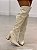 Bota Feminina Aline Off-White Salto bloco Alto - Imagem 3