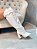Bota Feminina Aline Off-White Salto bloco - Imagem 4
