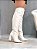 Bota Feminina Aline Off-White Salto bloco - Imagem 1