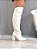 Bota Feminina Aline Off-White Salto bloco - Imagem 9