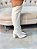 Bota Feminina Aline Off-White Salto bloco - Imagem 7