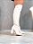 Bota Feminina Aline Off-White Salto bloco - Imagem 8