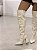 Bota Feminina Aline Off-White Salto bloco Alto - Imagem 10