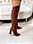 Bota Feminina Aline caramelo Salto Bloco - Imagem 5