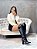 Bota Feminina Aline Preto Rugo Salto Bloco - Imagem 10