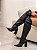 Bota Feminina Aline Preta Salto Bloco Alto - Imagem 2