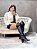 Bota Feminina Aline Preto Rugo Salto Bloco - Imagem 12