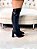 Bota Feminina Aline Preto Rugo Salto Bloco - Imagem 13
