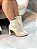 Bota Feminina Louise Cano Curto Off-white em Couro Legítimo - Imagem 1