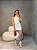 Bota Feminina Louise Cano Curto Off-white em Couro Legítimo - Imagem 8