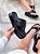 Flatform Feminina Angra Preto em Couro - Imagem 1