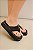 Flatform Feminina Angra Preto em Couro - Imagem 9