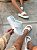 Flatform Feminina Angra Branco em Couro - Imagem 1