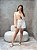 Slingback Cecilia Couro legítimo Nude/Off White - Imagem 10