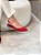 Slingback Feminino Isadora Vermelho em Couro - Imagem 3