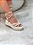 Anabela Feminina Paola em Cordas Off-White - Imagem 2