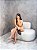 Rasteira Feminina Ariele Off-White - Imagem 1