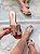 Rasteira Feminina Hadassa com strass Camel - Imagem 1