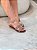 Rasteira Feminina Hadassa com strass Camel - Imagem 4