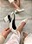Slingback Valentina Branco em Couro legítimo Salto Baixo - Imagem 1