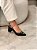 Slingback Valentina Preto em Couro legítimo Salto Baixo - Imagem 6