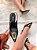 Slingback Valentina Preto em Couro legítimo Salto Alto - Imagem 9