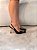 Slingback Valentina Preto em Couro legítimo Salto Alto - Imagem 6