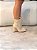 Bota Feminina Vivian Off-White Croco em Couro legítimo - Imagem 8