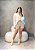 Bota Feminina Vivian Off-White Croco em Couro legítimo - Imagem 5