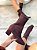 Bota Feminina Diana Marrom em Lycra - Imagem 1