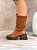 Bota Feminina Paloma Caramelo em meia 2 em 1 - Imagem 8