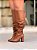 Bota Feminina Over Maya Caramelo em Couro Legítimo - Imagem 4