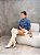 Bota Feminina Over Aline Off-White Camurça - Imagem 2
