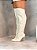 Bota Feminina Over Aline Off-White Camurça - Imagem 4