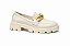 Mocassim Feminino Eloa Off-white em Couro legítimo - Imagem 10