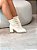 Bota Feminina Carina Off-white em Strech - Imagem 1