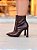 Bota Feminina Louise Cano curto Marrom Croco em Couro legítimo - Imagem 1