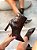 Bota Feminina Louise Cano curto Marrom Croco em Couro legítimo - Imagem 2