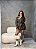Bota Feminina Luana Off-White em Meia - Imagem 2