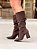 Bota Feminina Slouch Beatriz Marrom Camurça em Couro legitimo - Imagem 8
