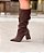 Bota Feminina Slouch Beatriz Marrom Camurça em Couro legitimo - Imagem 4
