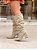 Bota Feminina Slouch Beatriz Off-White em Camurça Couro - Imagem 3