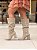 Bota Feminina Slouch Beatriz Off-White em Camurça Couro - Imagem 1