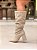Bota Feminina Slouch Beatriz Off-White em Camurça Couro - Imagem 2