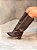 Bota Feminina Samira Capa Marrom Cano Alto - Imagem 4