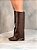 Bota Feminina Samira Capa Marrom Cano Alto - Imagem 5