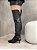 Bota Feminina Kandi Preta Over em Couro legítimo - Imagem 7