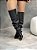 Bota Feminina Kandi Preta Over em Couro legítimo - Imagem 8