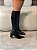 Bota Feminina Giana Preta em Couro legítimo Cano Alto - Imagem 5