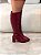 Bota Feminina Giana Vinho em Couro legítimo Cano alto - Imagem 10